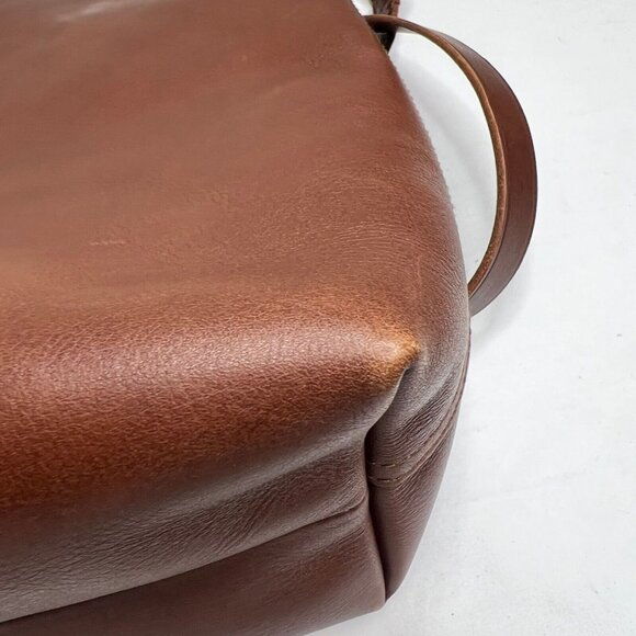Madewell Rich Brown Leather bucket tote - Picture 12 of 14